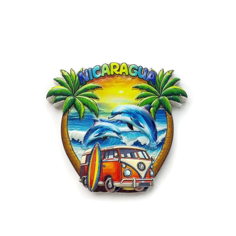 

Nicaragua tourist souvenir crafts3dThree-dimensional Creative Decoration Magnetic Refrigerator Magnet Gift