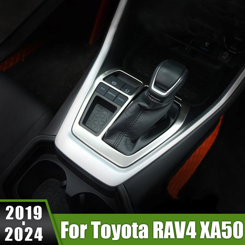 For Toyota RAV4 XA50 2019 2020 2021 2022 2023 2024 RAV 4 Hybrid Car Gear Shift Panel Knob Cover Interior Protector Trim Stickers