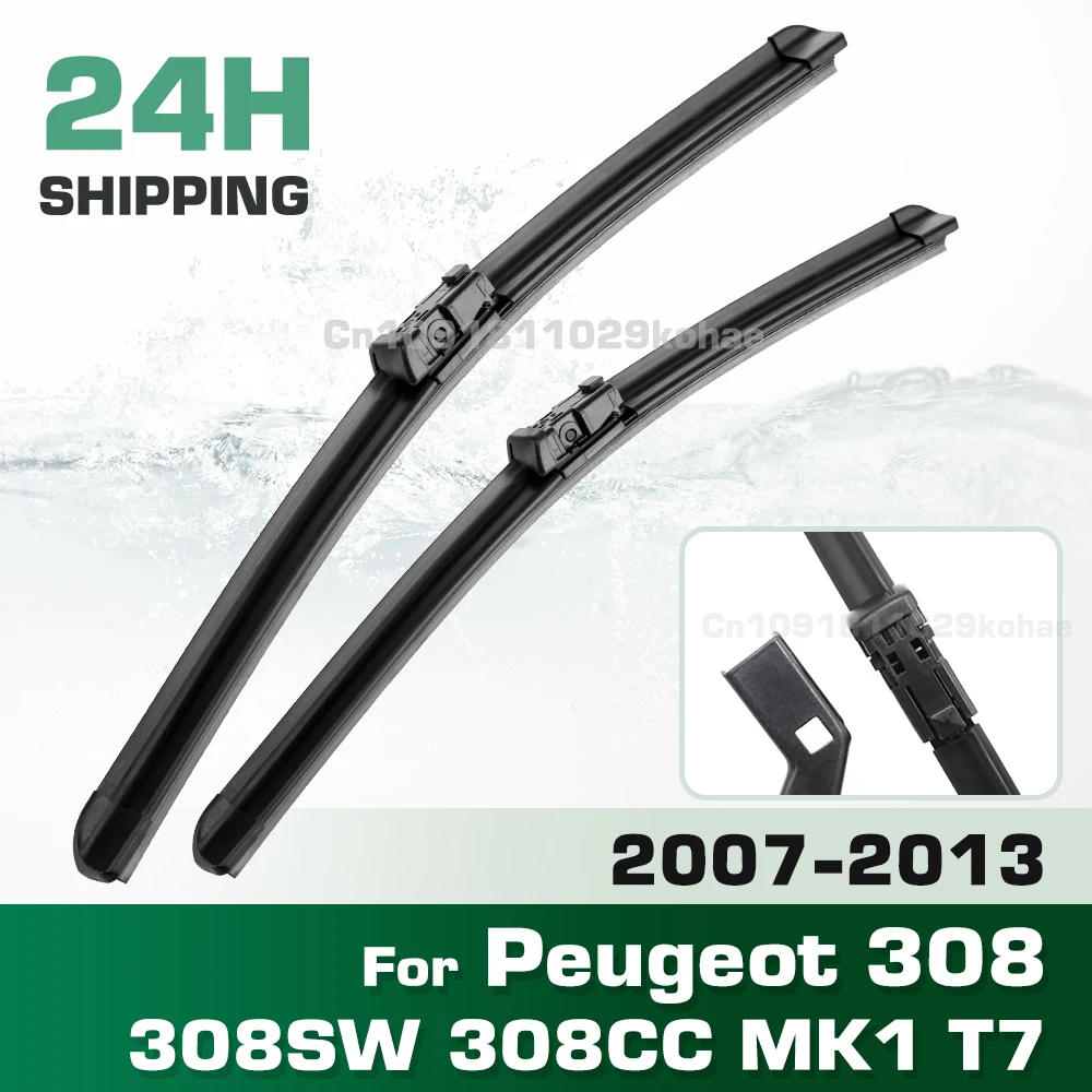 

Набор щеток переднего стеклоочистителя GREATROAD со левым и правым рулем для Peugeot 308 308SW 308CC MK1 T7 2007-2013, лобовое стекло 30 "+ 26"