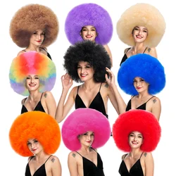 Fluffy Short Afro Curly Halloween Synthetic Hippie Daily Party Wig 70s Rock Disco Afro Wigs for Men Women