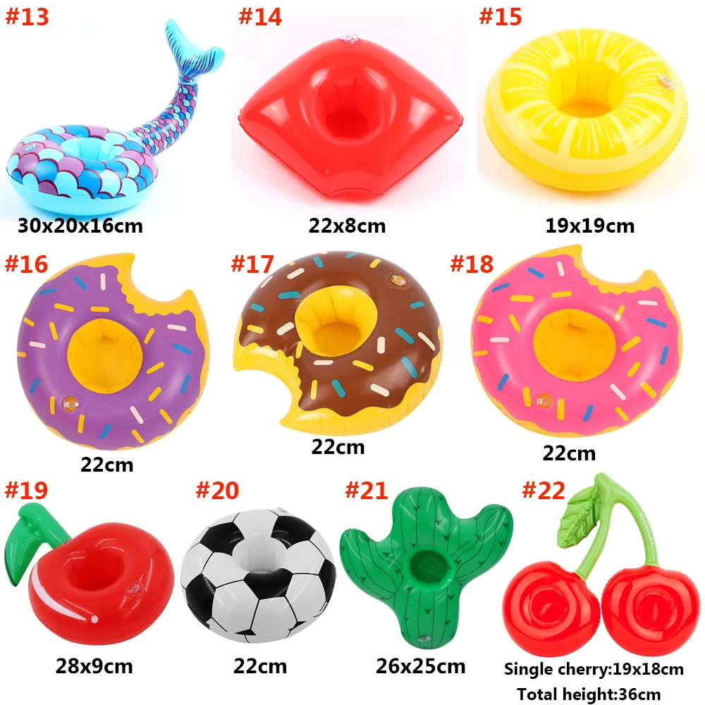 1Pcs Kids Toys Party Decoration Pool Floaties Inflatable Cup Coasters Swimming Pool Float Inflatable Drink Holders Drink Floats