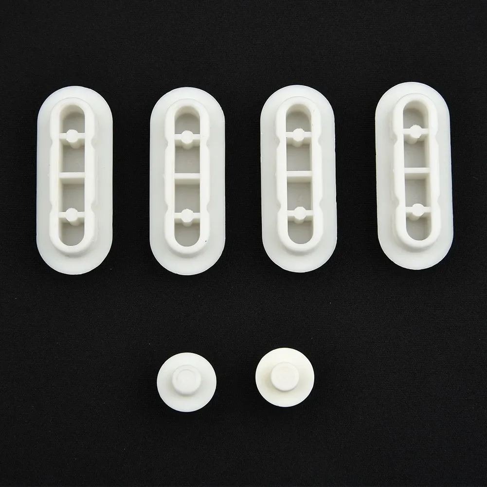 6Pc Toilet Lid Cushions Toilet Seat Cushions Pad White Buffers Pack Bathroom White Stop Bumper Universal-Type Shock Absorber