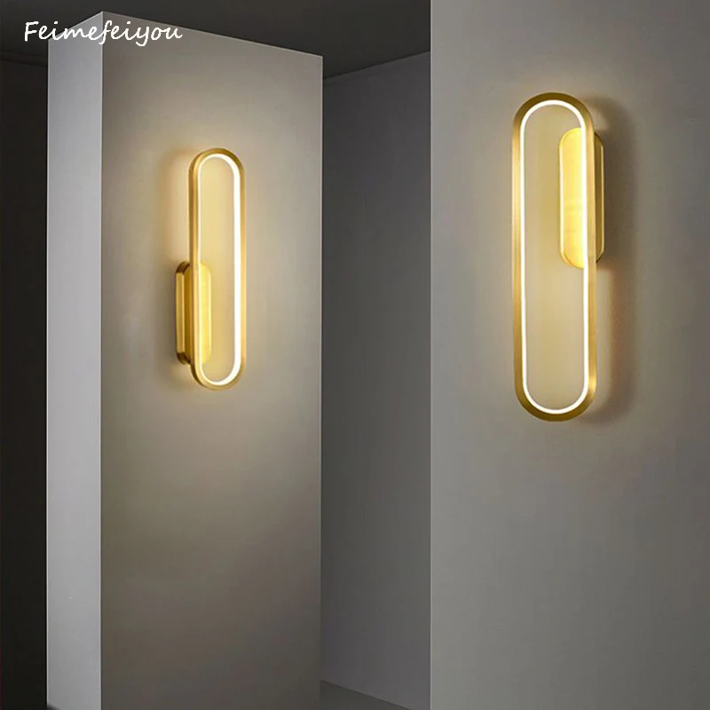 Modern Wall Lamp Led Minimalist Wall Light Living Room Bedroom Staircase Light Home Decoration Bedside Nordic Wall Sconce  Lamps