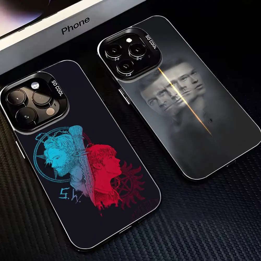 

S-Supernatural TV Series Phone Case For iPhone 16,15,14,13,12,11,Mini,Pro,MAX Black Matte Shockproof Cover