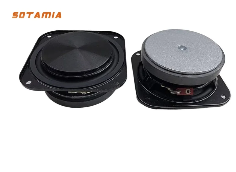 SOTAMIA - 2 Subwoofers Ultrafinos Tipo Panecillo de 2.75 Pulgadas, 6 Ohmios, 20 Vatios, con Imán de Acero Grande, de Alta Gama para Audiófilos