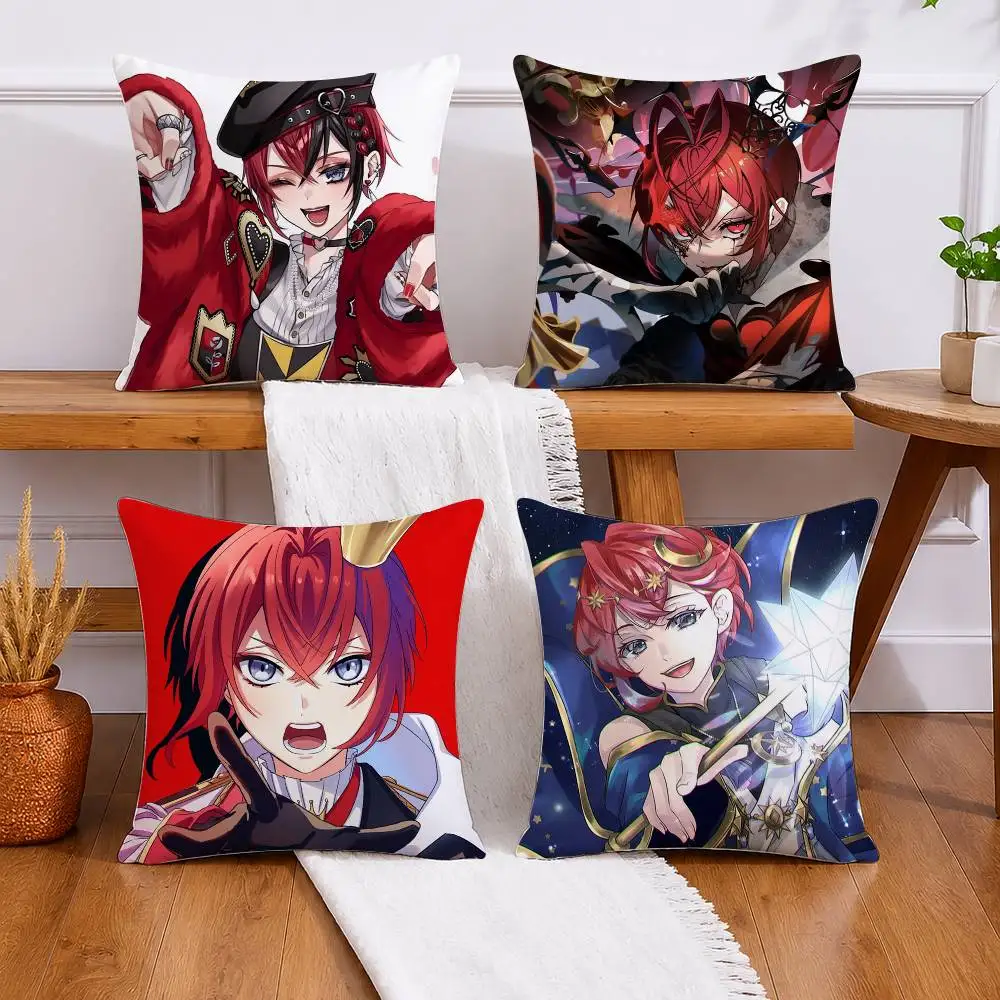 

Cute Twist Wonderland Riddle Rosehearts Pillow Case for Sofa Living Room Home office Decor Protective Cover