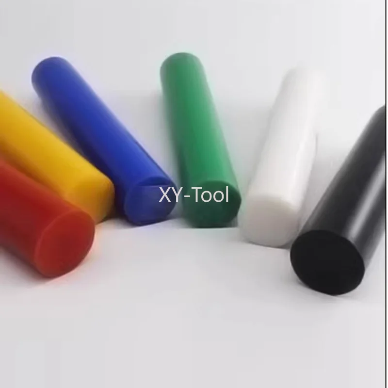Asta POM da 500 mm Diametro solido 3-50 mm Nero Bianco Rosso Blu Giallo Verde Barra di plastica Asta di polyoximetilene Bastone rotondo Materiale di lavorazione