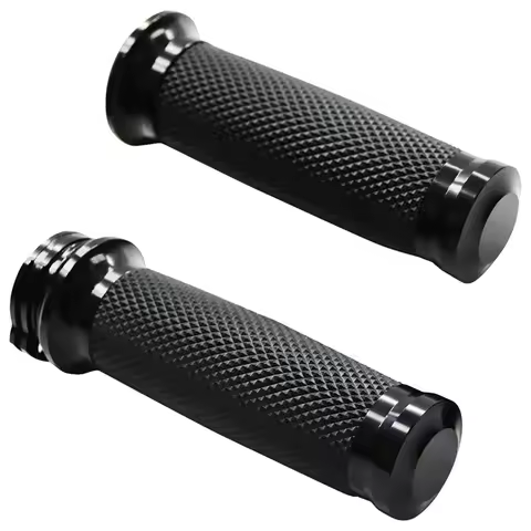 Universal 1In 25Mm Hand Grips Motorcycle Handle Bar Handlebar for Harley Touring Sportster 883 1200 XR for Suzuki Black