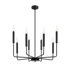 American 8 Heads Iron Chandelier Lighting Industrial Retro Pendant Lamp Restaurant Kitchen Dining Room Ceiling Candle Lights