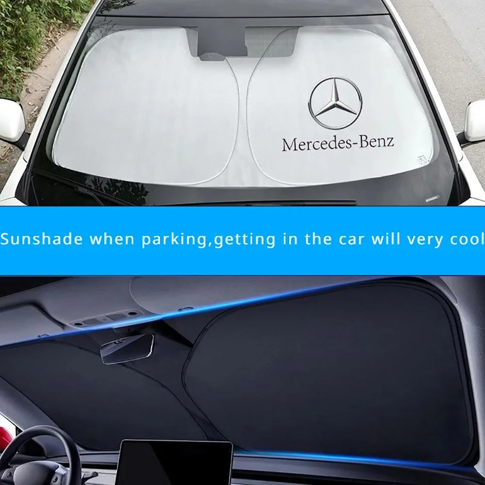 Car Windshield Sun Shade Visor UV Protection Shield For Mercedes Benz AMG W203 W206 W220 W205 W211 W212 GLE GLC GLK GLS W222