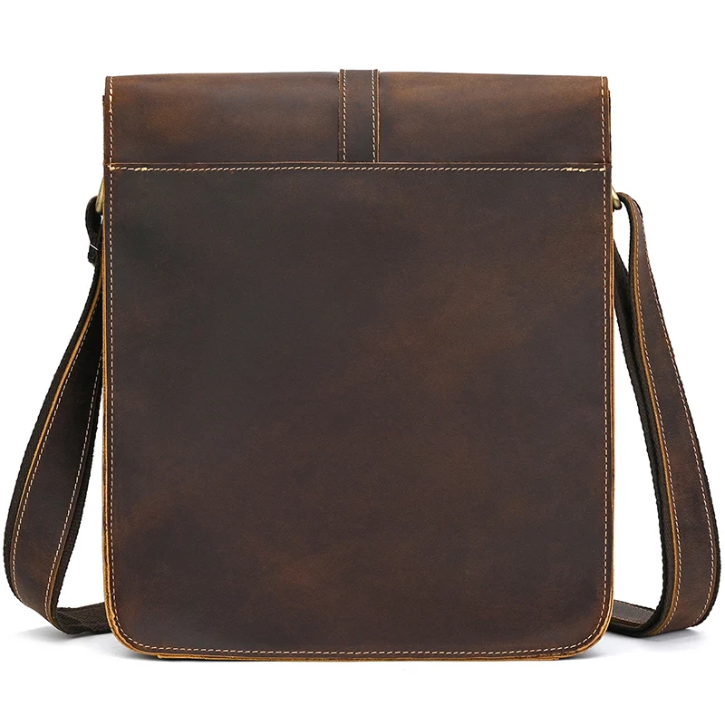 Vintage Fashion Men\'s Shoulder Bag Genuine Leather Men Sling Bag Cow skin genuine leather crossbody men messenger bag male