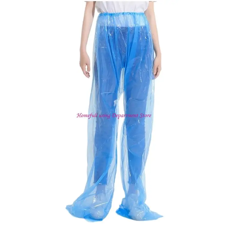 

Disposable Overshoes Rain Pants Extended Ankle Protections Quick to Wear Elastic Waistband Rain Trousers for Outdoor