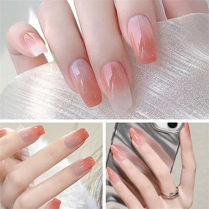 1~4PCS Lasting Painted Glue Fashion Innovation 7ml Dipped In Powdered Acrylic Liquid Nail Art Amber Gel Nail Glue