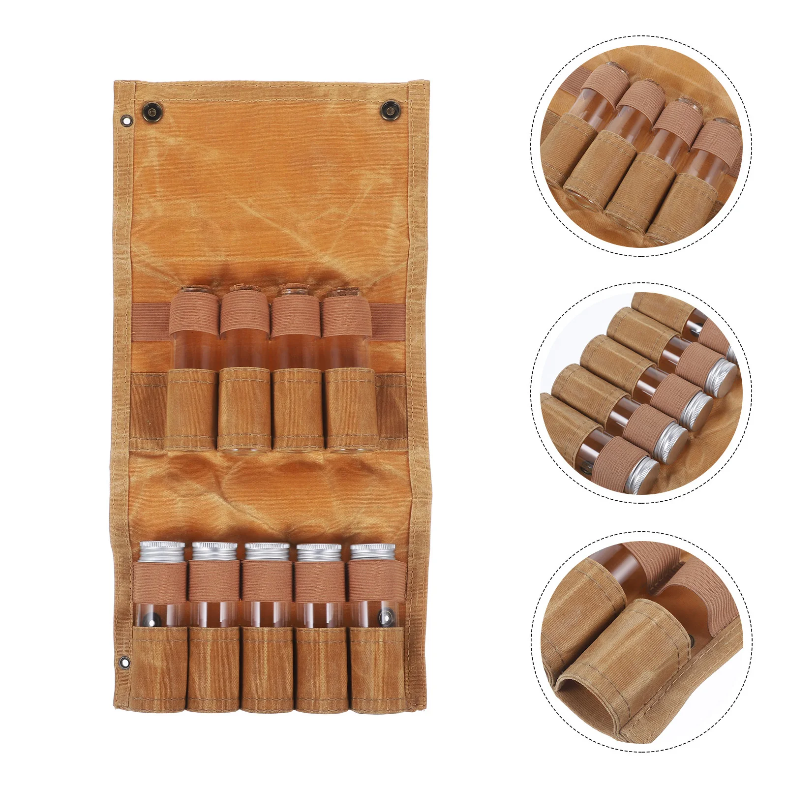 

1Set Mini Spice Bottle Foldable Storage Bag Portable Outdoor Camping Travel Holder for Hiking Picnic Spice Container