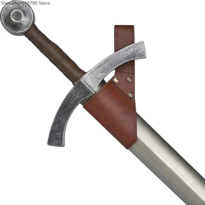 Belt‑Mounted Faux Leather Scabbard Holder Medieval Renaissance Viking Sword Hanger Larp Cosplay Accessory Vintage Stage Outfit
