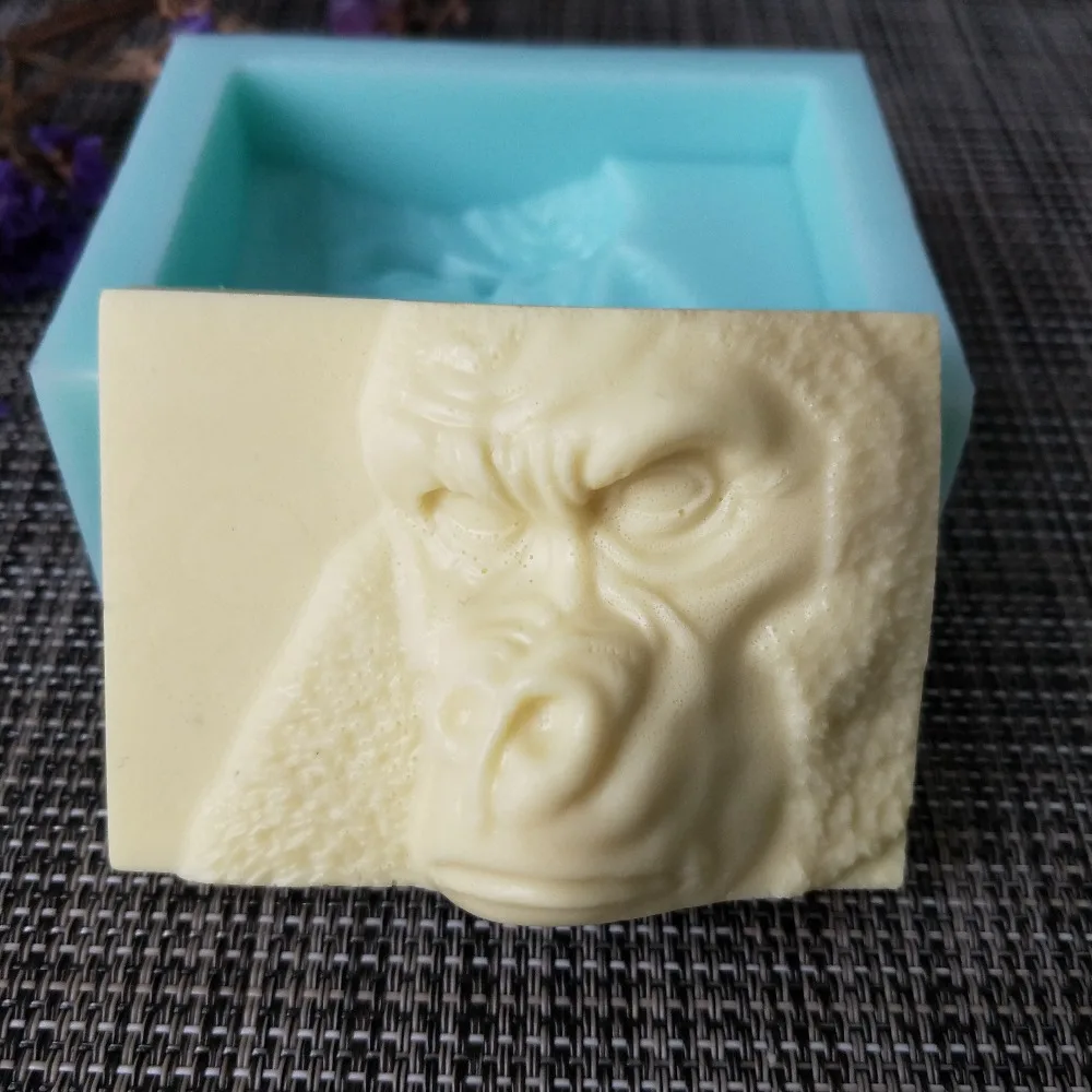 

PRZY DW0118 Mold Silicone Soap Mould 3d Animals Orangutan Handmade Soap Making Molds Clay Mold Monkey Mold Resin Candle Silicone