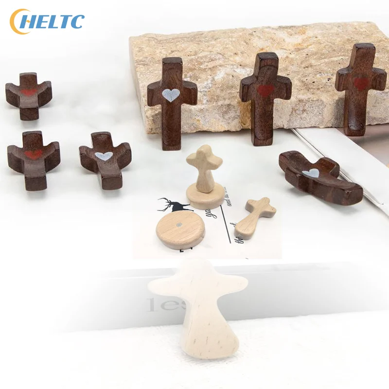 1PCS Prayer Handheld   Wooden Cross Handheld Prayer Ornament for Encouragement Baptism and Spiritual Support for Adults and Kids
