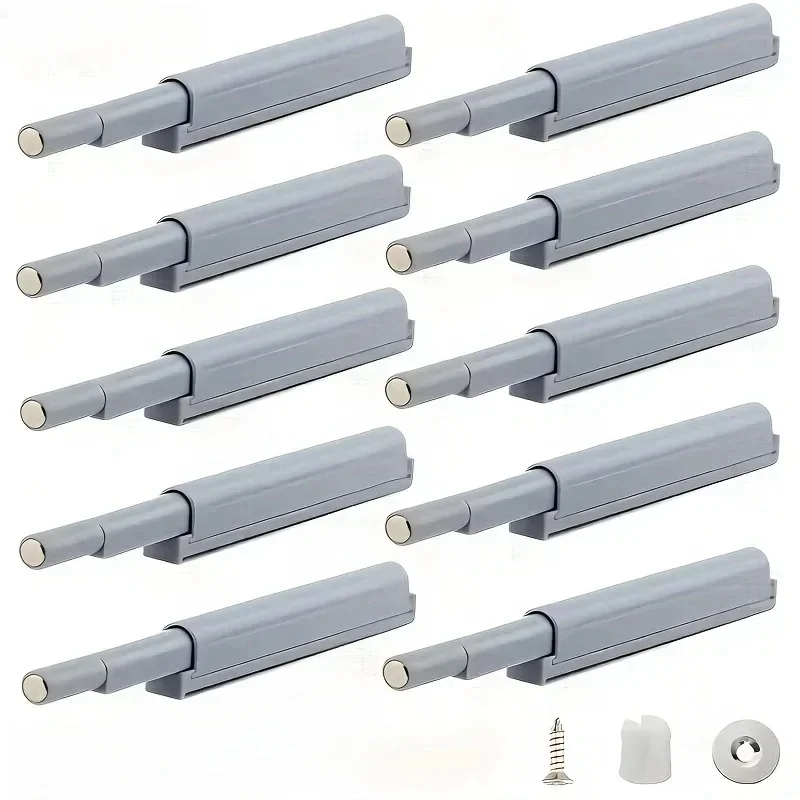 5/10 Stück magnetische Druckriegel für Schränke zum Öffnen von Schrankpuffern, Tür-Push-Touch-Riegel, Küchentüren, verstellbare Fänge