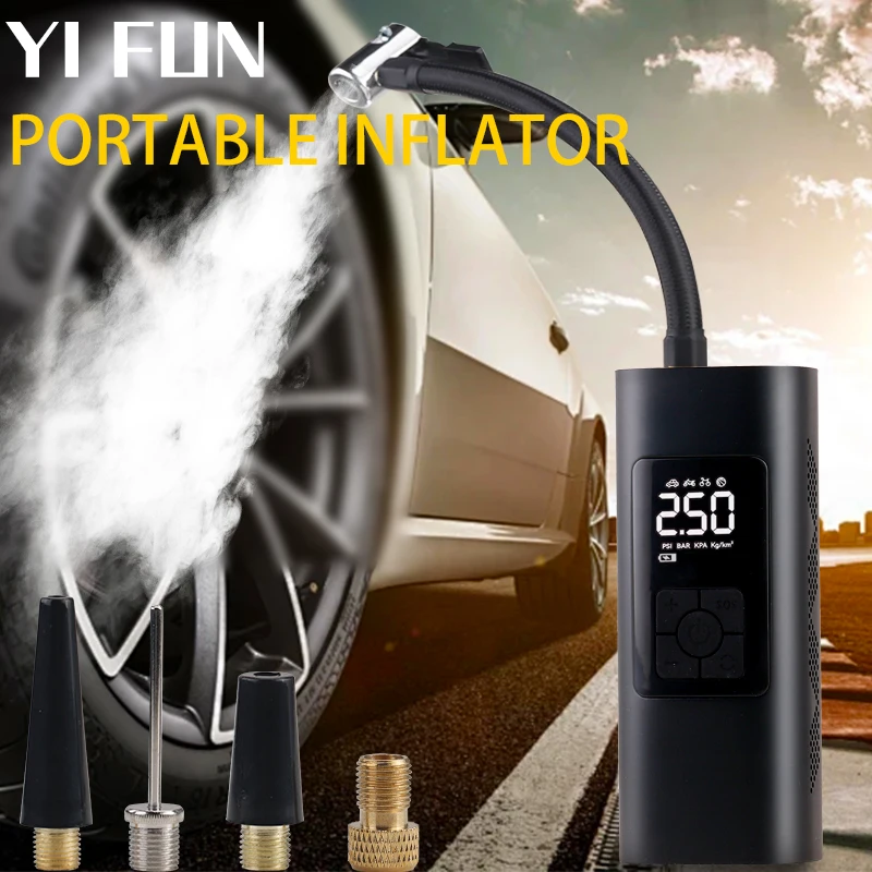 

150PSI Electric Tire Inflator With Digital Display Wireless Car Air Pump Portable Air Compressor For Car Motorcycle Bicycle Ball