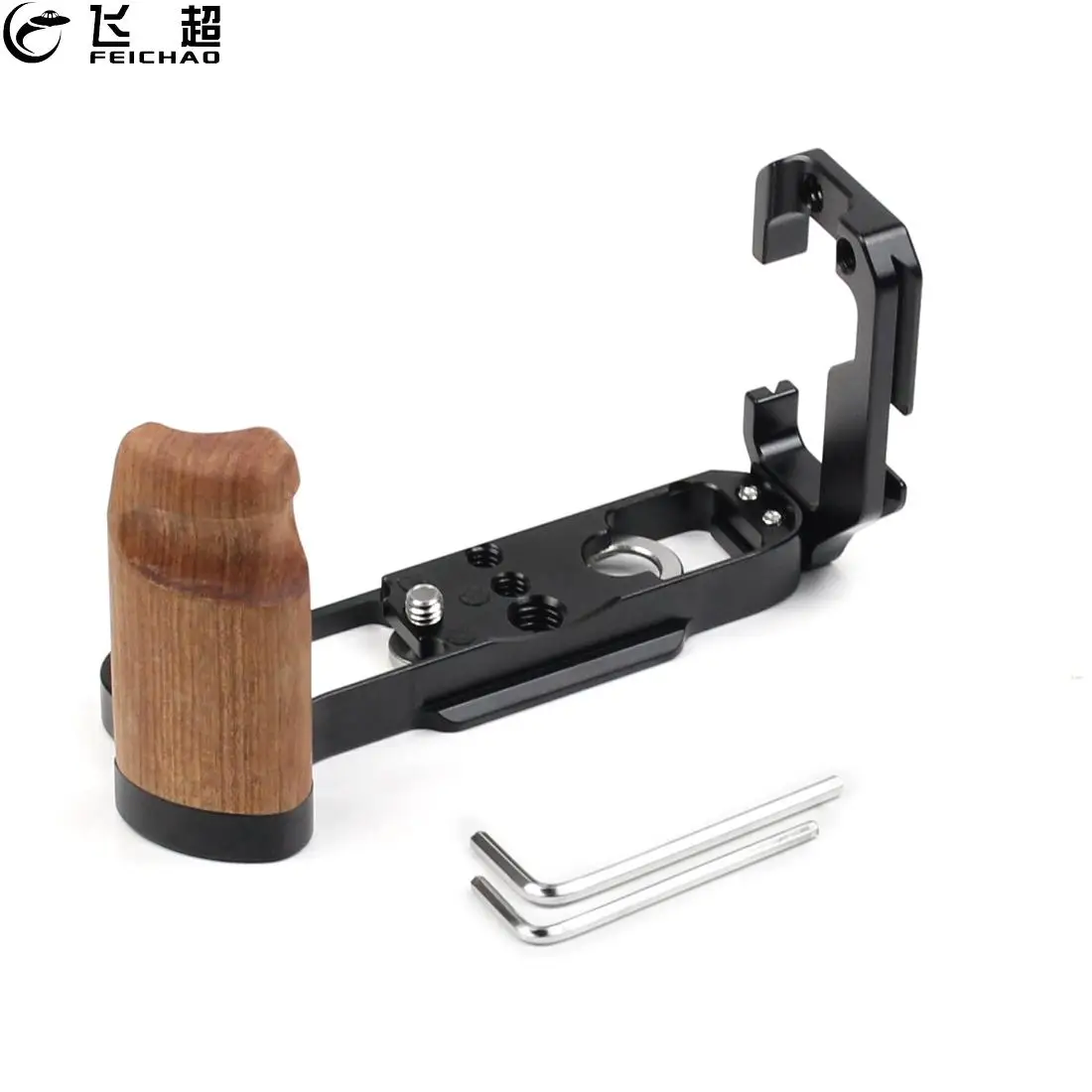 

Wooden Grip Quick Release L Plate for Fuji X-A7 /for Olympus E-M10 IV Camera Rig L-Shaped Holder Bracket with Cold Shoe Mount