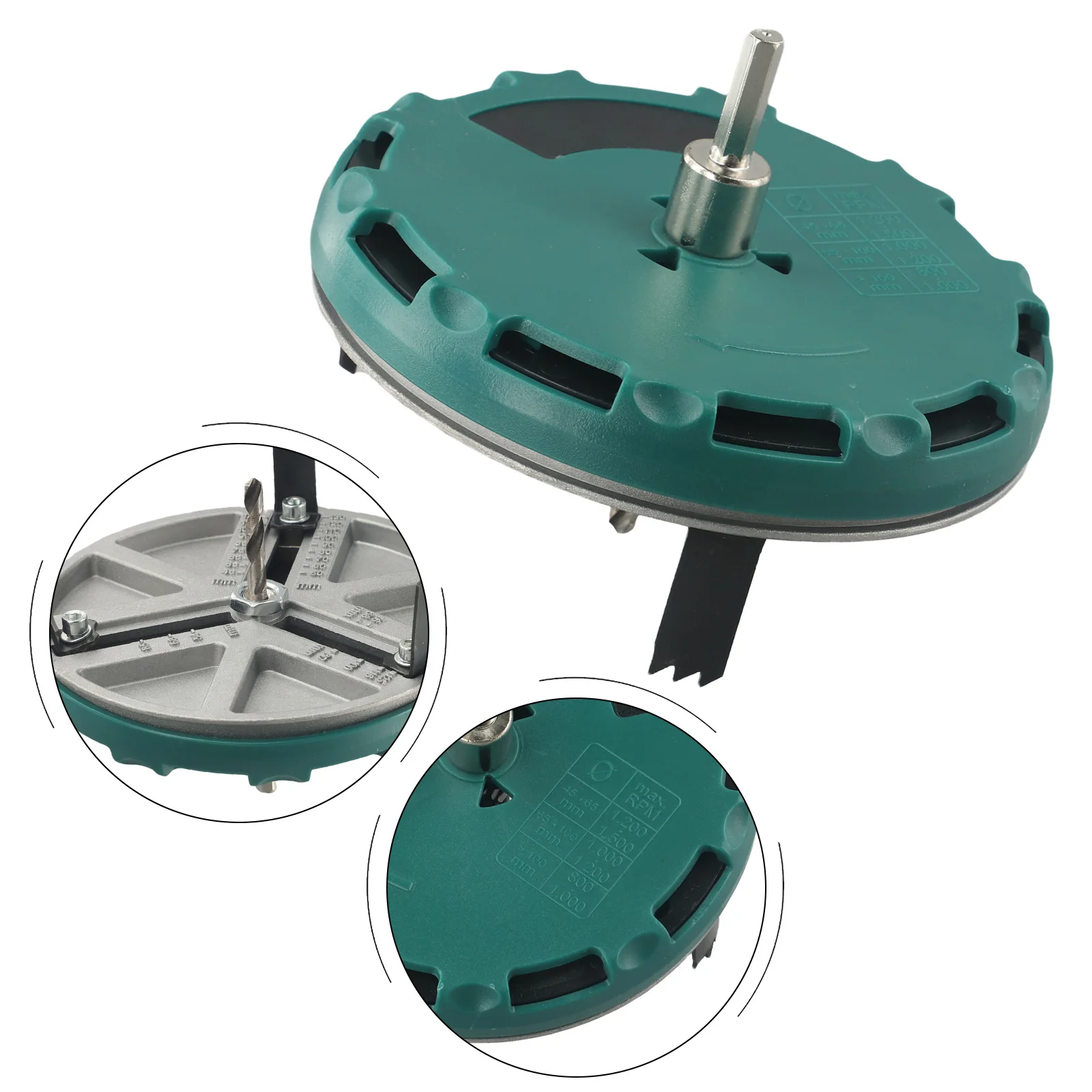 /Adjustable /45-130mm /Woodworking Hole Opener Saw Nylon Zinc Alloy For Wood Plastic Drywall For Acrylic Board Drilling Tool