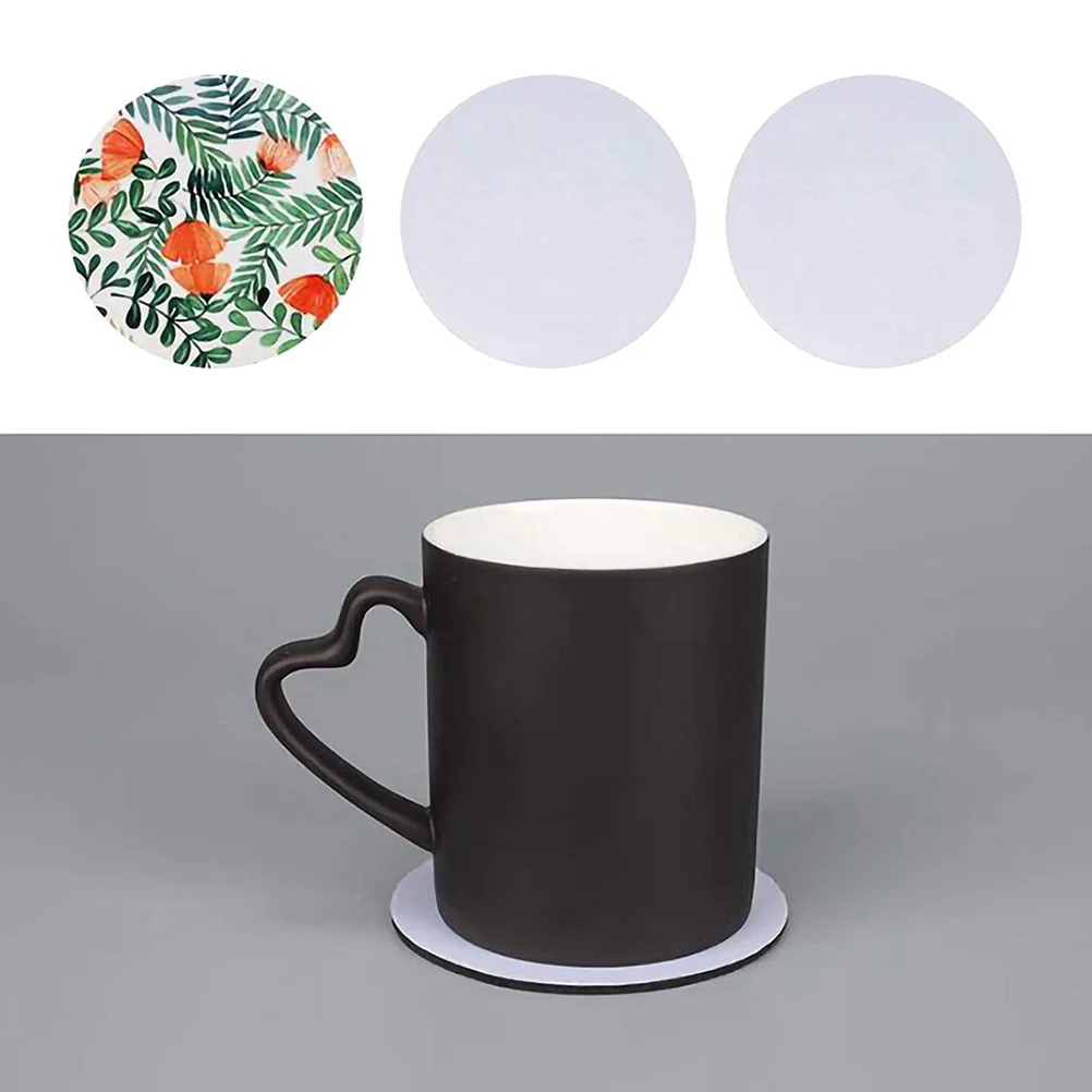 

24 Pcs Sublimation Coaster Dining Table Blank Cup Mats Anti Scald Antiskid DIY Heat Transfer Coasters Blanks Non Slip Texture