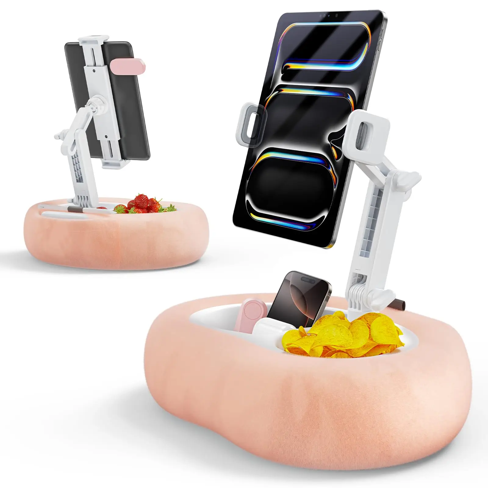 Tablet Kindle Pillow Stand Holder Fit 4''-13''  iPad Holder Stand for Bed with Soft Plus Fabric Reading Accessories Gift