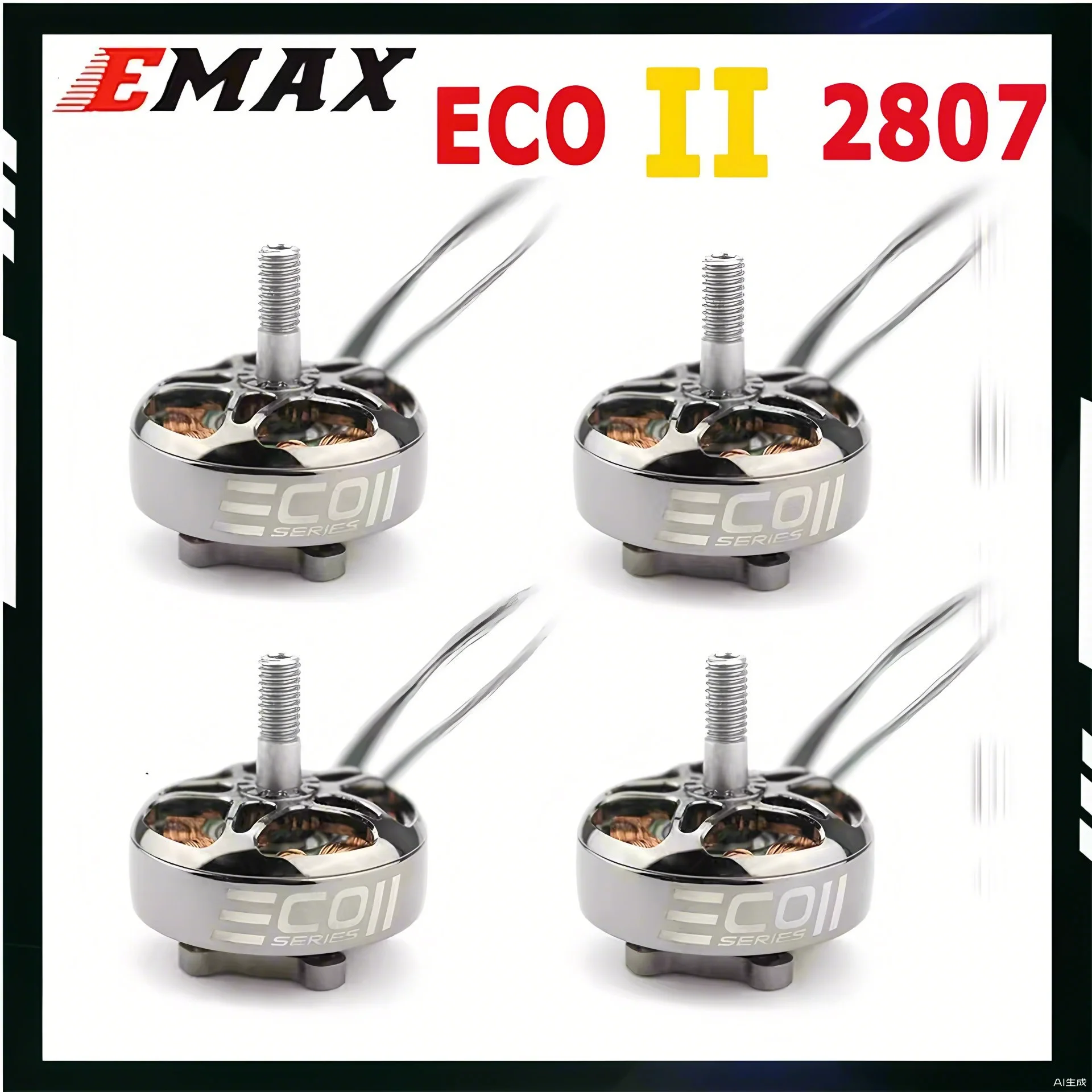 Emax Ecoii 2807 6S 1300KV 5S 1500KV 4S 1700KV Borstelloze Motor Voor Rc Fpv Racing Drone Rc quadcopter Rc Onderdelen Diy Accessoires