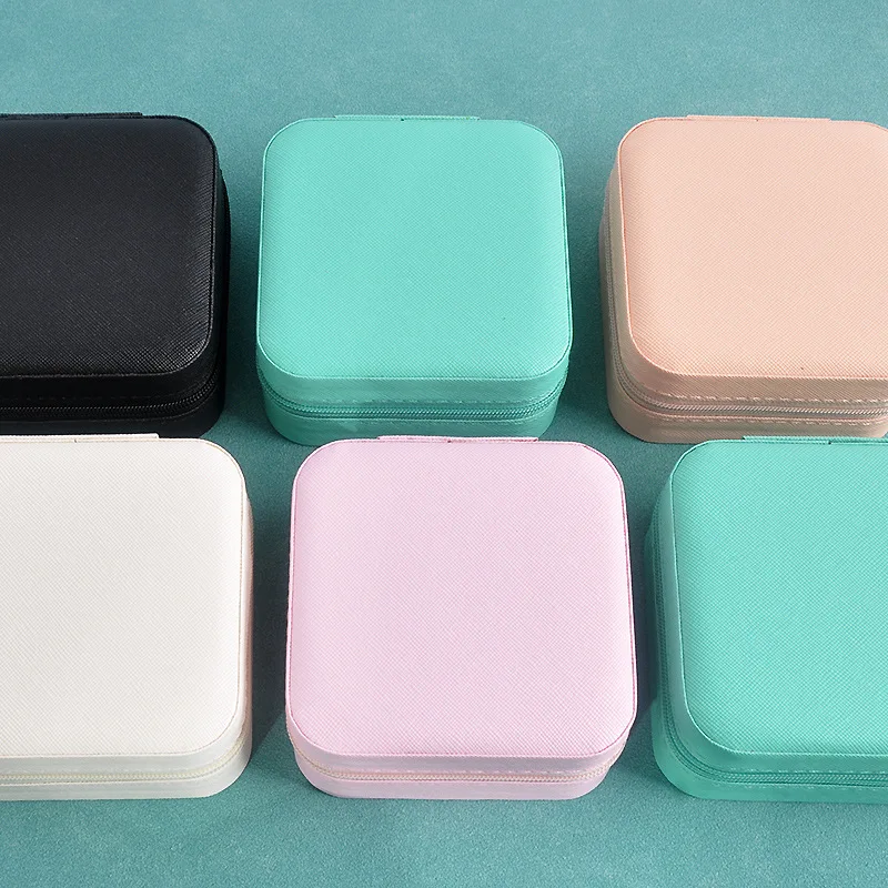 منظم صندوق المجوهرات أقراط محمولة أقراط اليد مجوهرات قلادة حلقة صغيرة حساسة صندوق جديد صغير