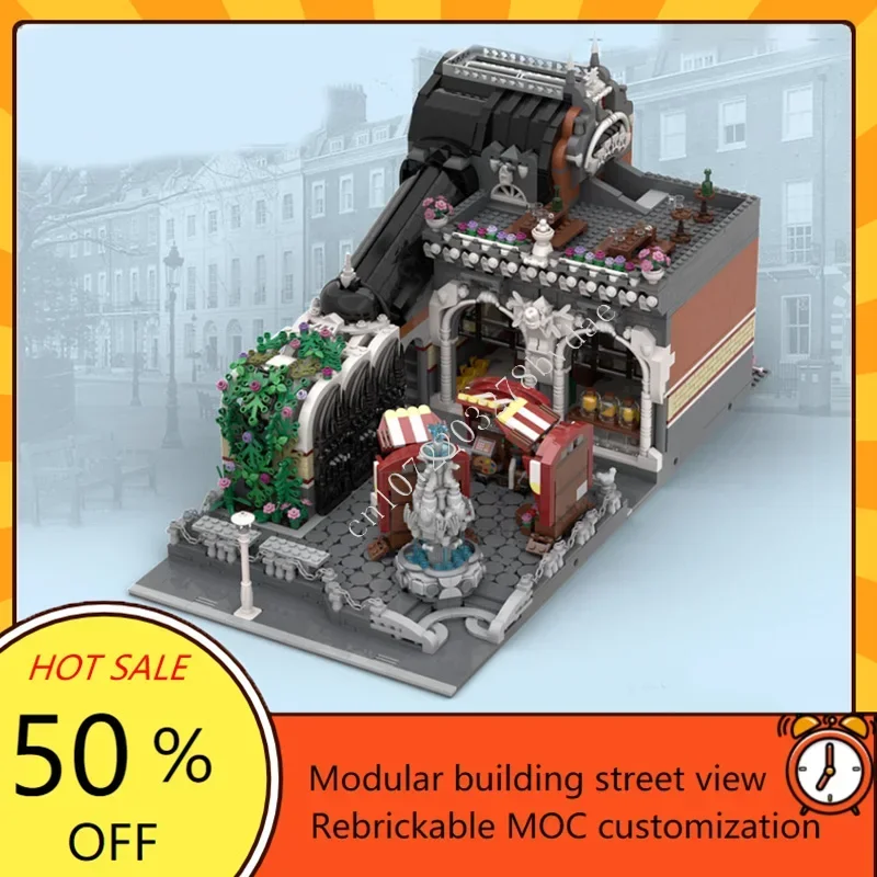 

4689PCS Market Square Modular MOC Street View Model Custom Creative Architecture DIY Assembly Educational Toy Puzzle Gift