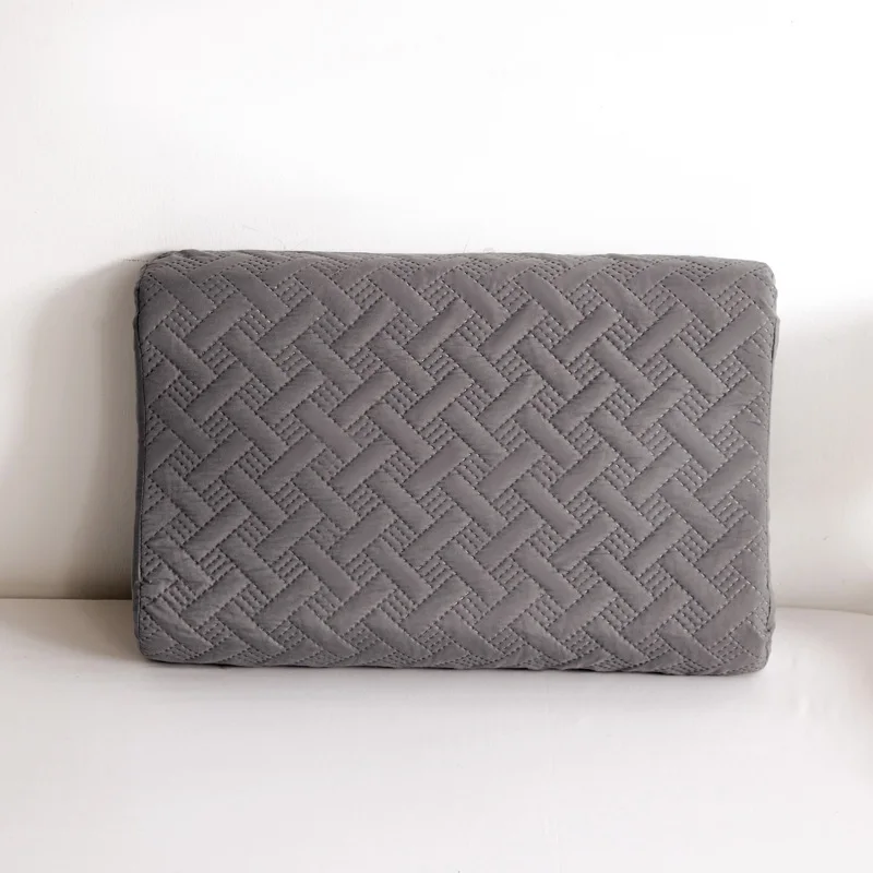 Waterproof Latex Pillowcase Solid Color Cotton Clip Pillow Cover High Quality Bedding Latex Pillow Case Cover 40X60cm