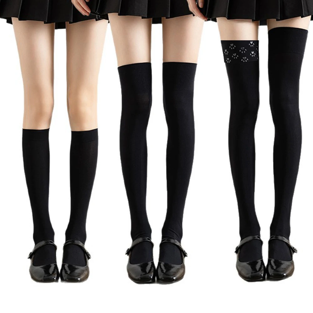 Damen Anti-Rutsch-Samt-Overknee-Strümpfe, hohe Taille, schmal, dehnbar, lange Strümpfe für Alltagsuniform, Cosplay, 42/52/78 cm