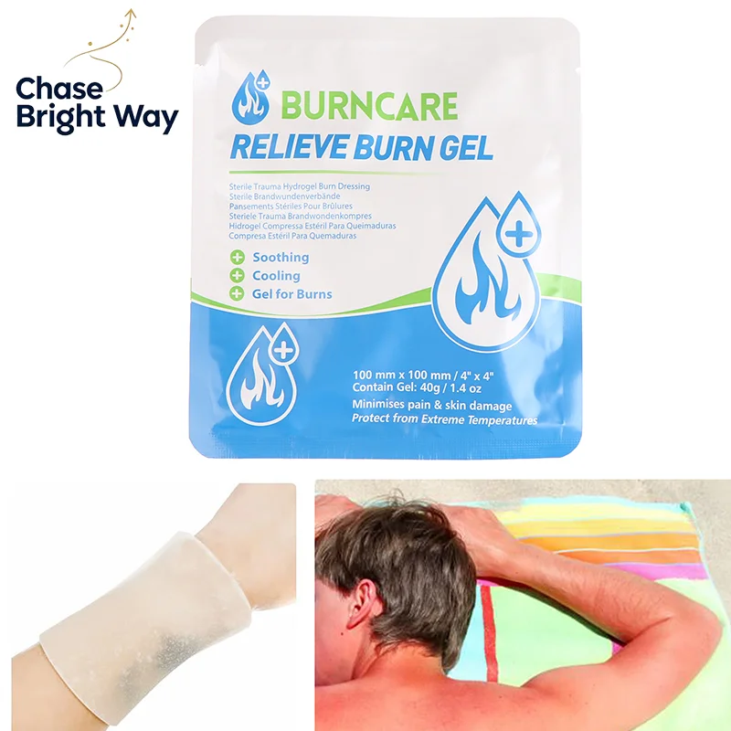 Hydrogel Burn Dressing Patch Sterile Wound Care Bandage Emergency First Aid Skin Protection
