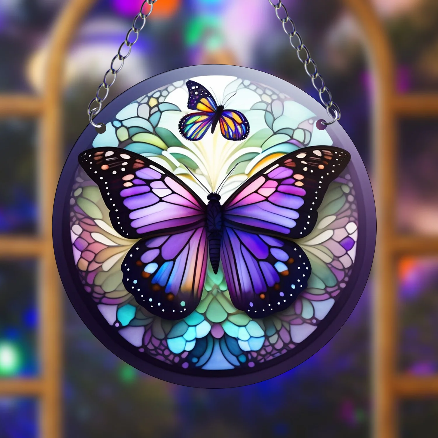 Vibrant Butterfly Suncatcher-Handcrafted Insect Art for Sunlit Interiors-A Thoughtful Coworker Birthday,Holiday Gift,home