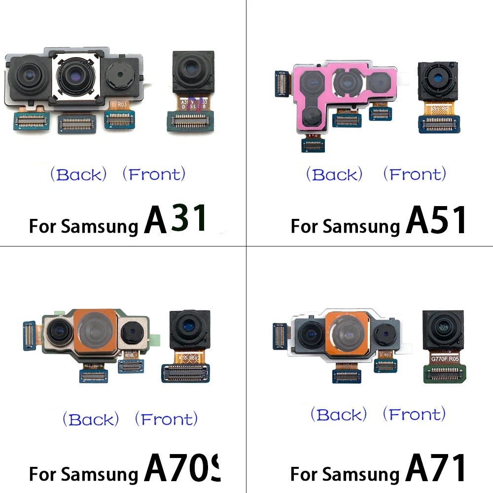 Back Big Main Camera Module Front Small Camera Module Flex Cable For Samsung A11 A31 A41 A51 A71