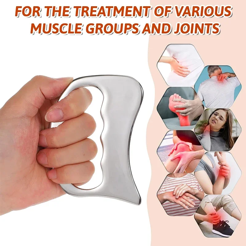 Stainless Steel Square Fascia Gua Sha Board Tendon Therapy Relaxation Special Tool For Sports Fitness Gua Sha Sheet