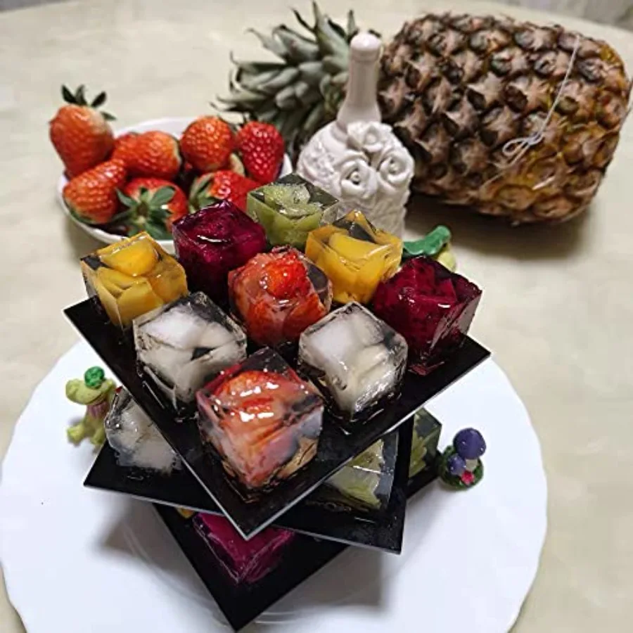 15 تجاويف 1.4 ih مربع قالب من السيليكون قالب مكعب لصنع حلوى الشوكولاتة كعكة آيس كيوب صينية الكمأة حزمة من 2