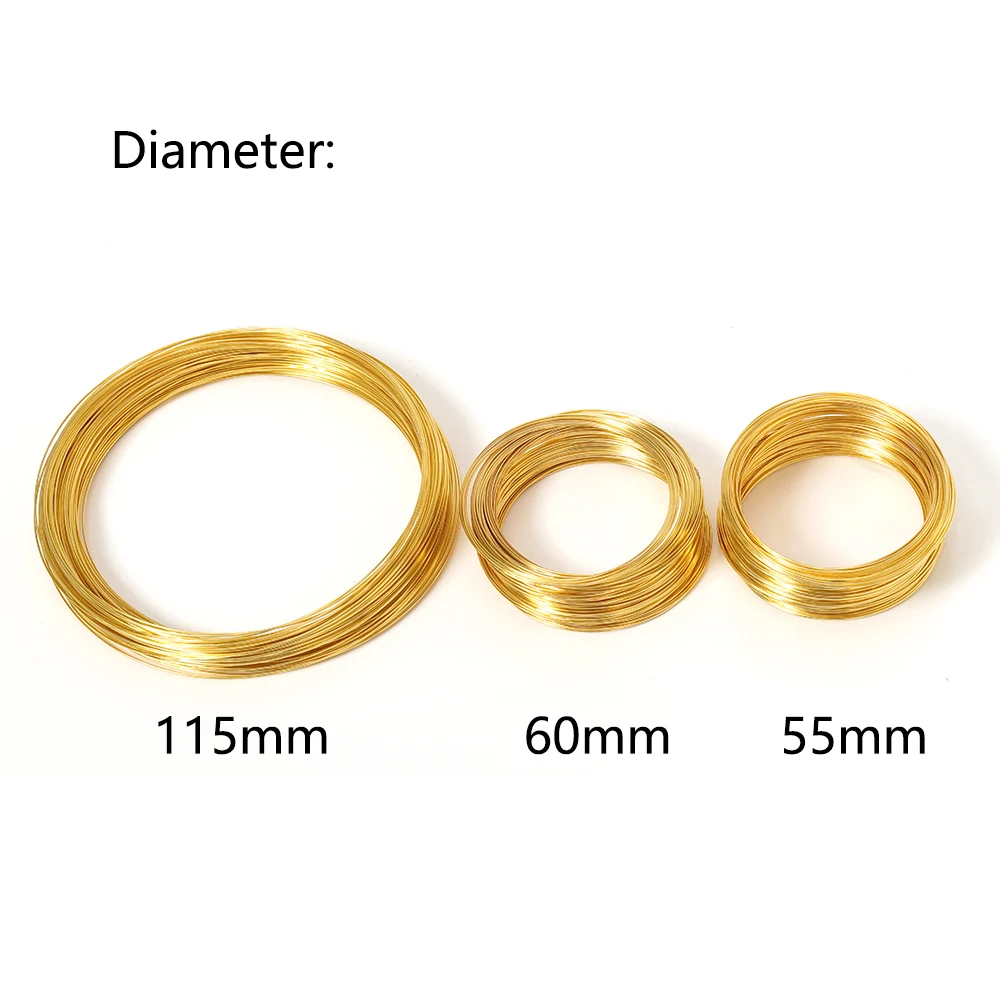 100 Loops Memory Beading Steel Wire Loop Circle 55/60/115mm for Beading Bangle Bracelet Making DIY Jewelry Making Wholesale - Image 4
