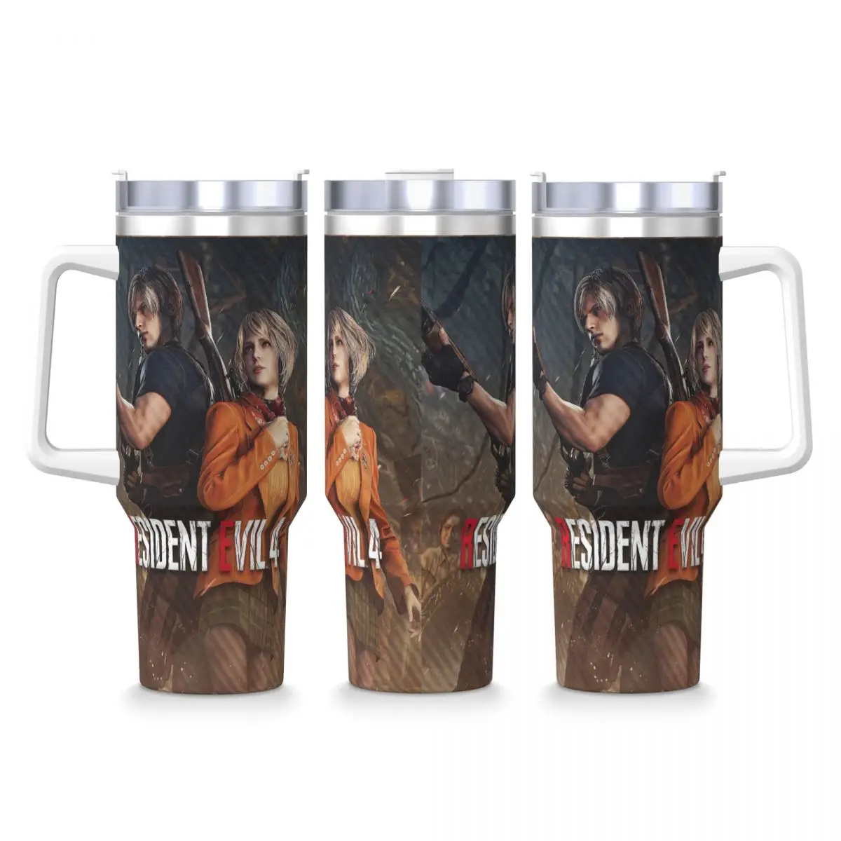 

Residents Evils 4, Remake Fanposter, стакан из нержавеющей стали, пляжные термочашки с соломинкой и крышкой, автомобильные кружки, бутылка для холодных напитков