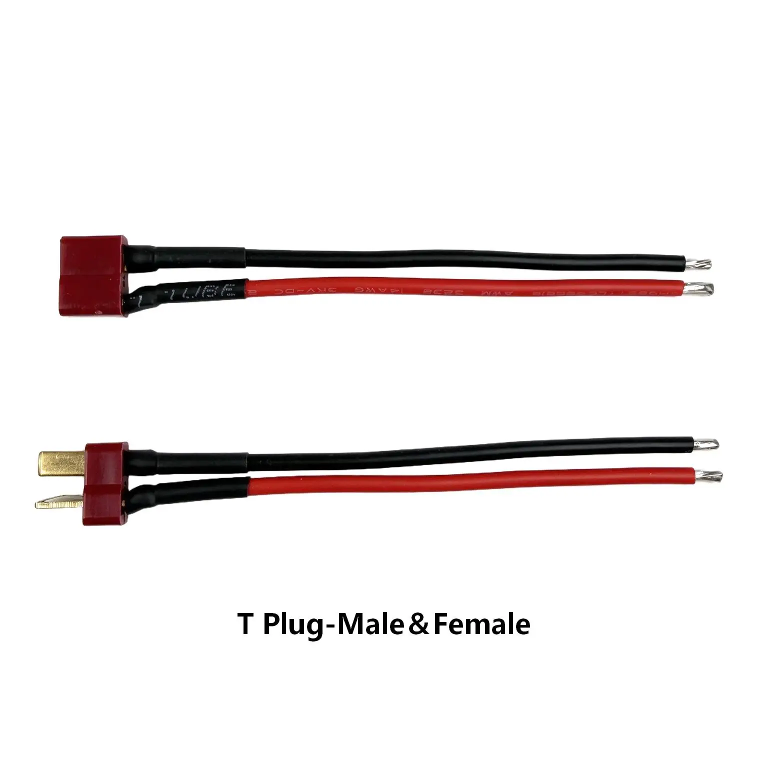 T Plug Male and Female Connector with 10/20/30CM 14AWG Wire Cable for RC Quadcopter Fixed-Wing FPV Drone Lipo Charger