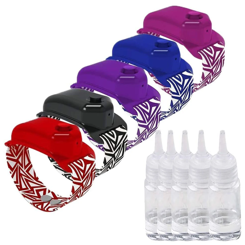 Liquid Wristband Hand Dispenser Color Printed Instant Clean Bracelet Storager for Travel Refillable Lotion Gel Holder