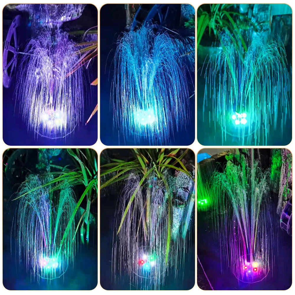 

Outdoor Solar Water Fountain - 3.5W 6-Spray Pattern Color Changing for Garden Pool, Birdbath & Landscape Decor