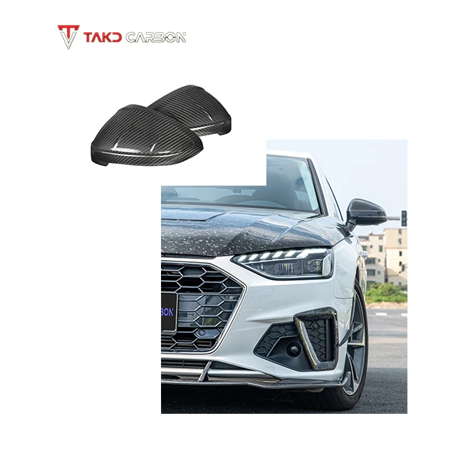 100% Dry Carbon Weave in Glossy Finish Perfect Fitment Aerodynamic Side Mirror Housing For AUDI A5 S5 PA B9.5