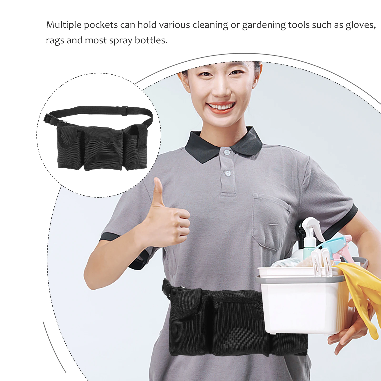 

Canvas Tool Belt Durable Washable Cleaner Gardening Electrician Holder Apron Waist Bag Pocket Belt Work Supplies