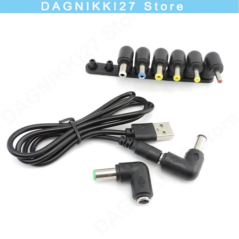 

5 В до 9 В 8,4 В 12 В 12,6 В USB Boost Кабель питания Разъем постоянного тока 8-контактный разъем 3,5 мм 4,0x1,7 мм Разъем Step UP Модуль преобразователя Адаптер V27
