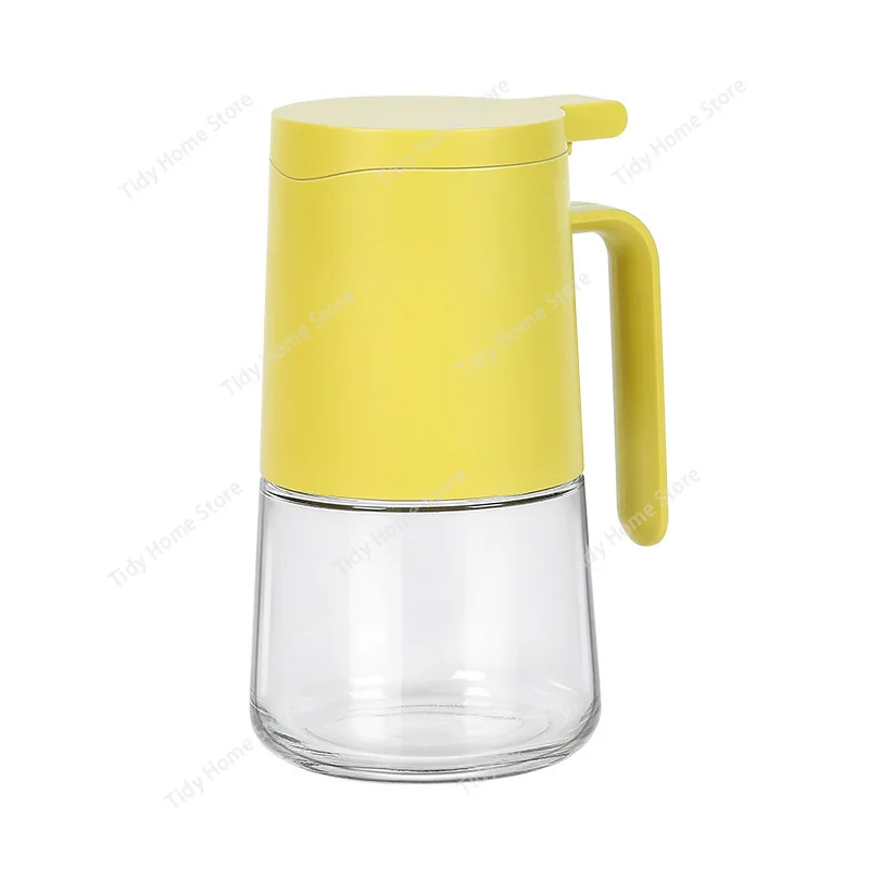 

Портативный стеклянный контейнер для масла с откидной крышкой, бытовая герметичная бутылка большой емкости, кухонная пыленепроницаемая и безмасляная