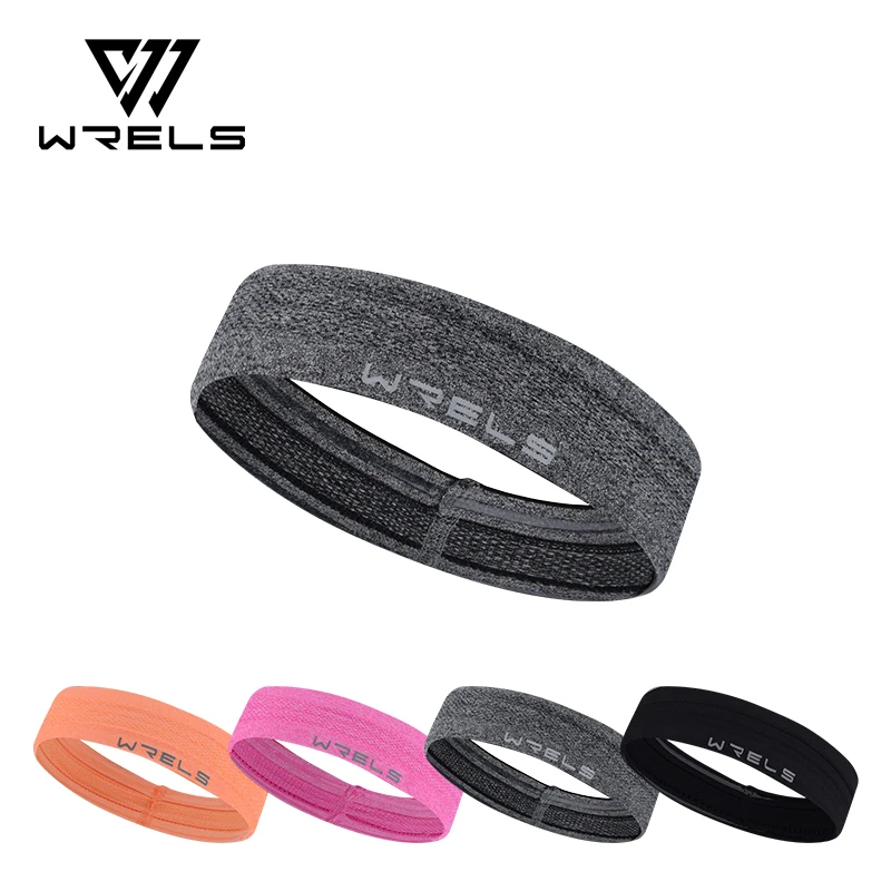 WRELS Sweatbands Sports Moisture Wicking Headbands Elastic Volleyball Tennis Fitness Running Cycling Sweat Absorbing Headband