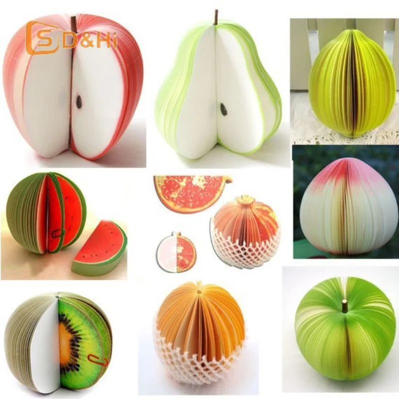 1pcs Cute 3D Fruit-Shaped Memo Pad Notepads Cute Creative Design Bright Colors For Office School Note Taking Kids Birthday Gifts