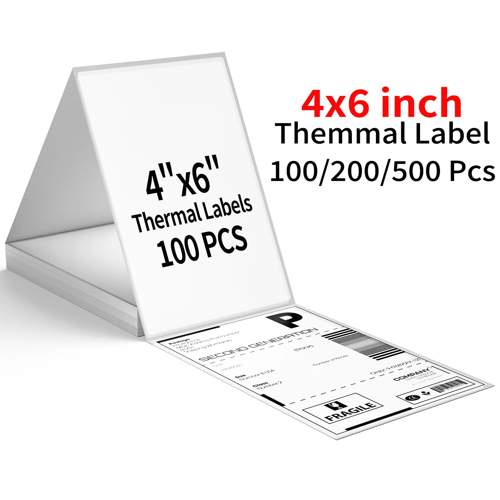 4x6 Inch Thermal Label Paper 100/200/500 sheets 100x150mm Labels Shipping DHL UPS Express Barcode For 9220/9210/246S/D100/D200