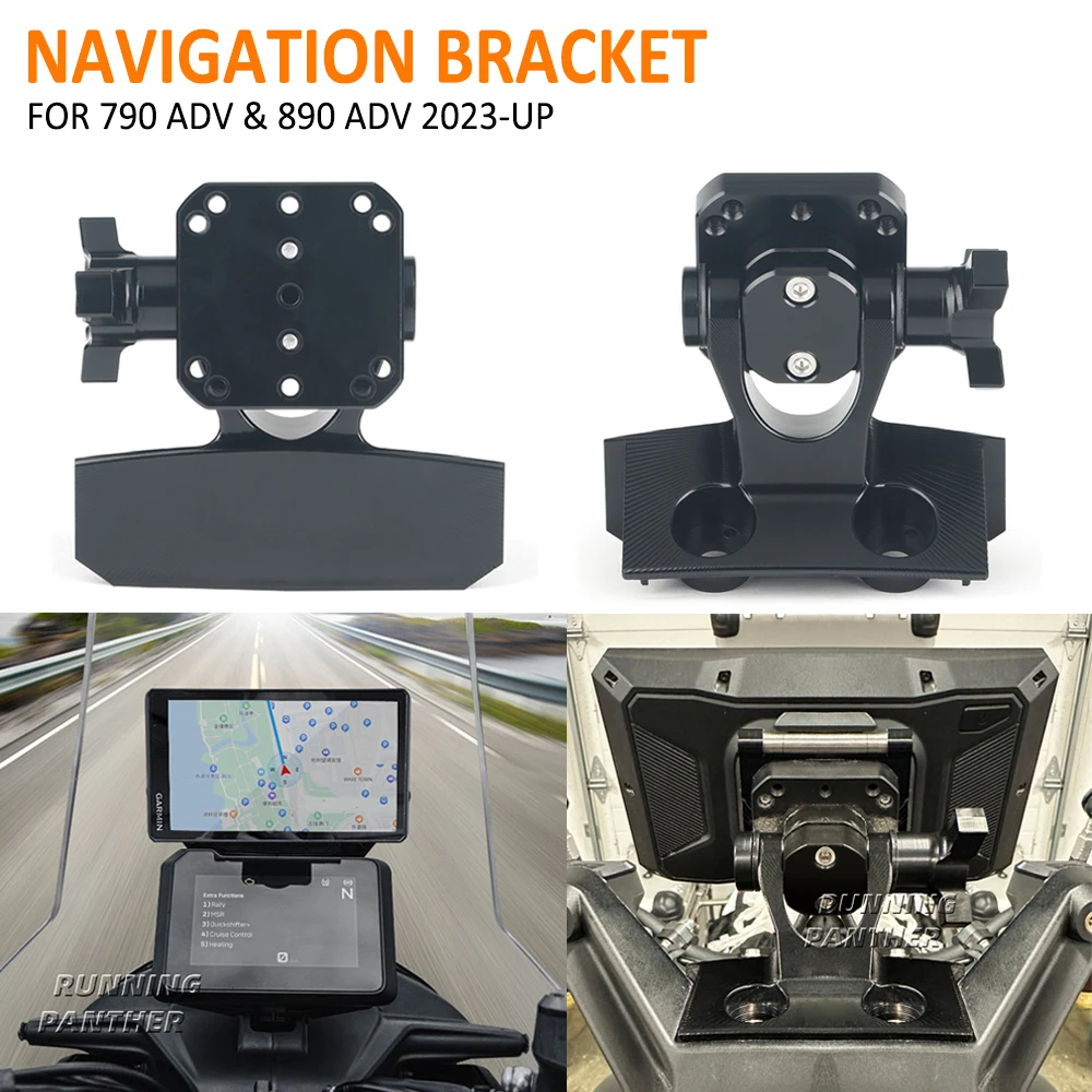 Motorcycle Driving Recorder GPS Phone Navigation Bracket Holder Mount Stand For 790ADV 890ADV 790 890 ADV Adventure 2023 2024-UP